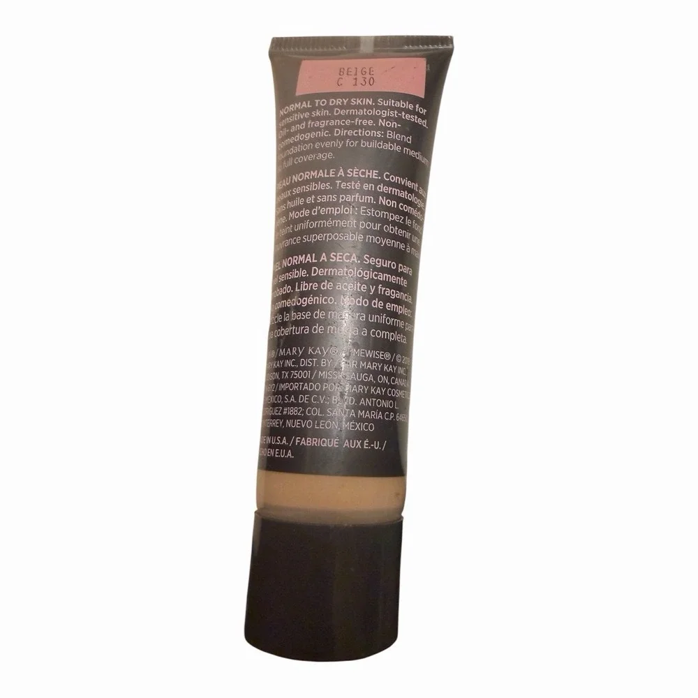 New In Box MARY KAY TimeWise 3D Foundation Beige C 130 Normal to Dry